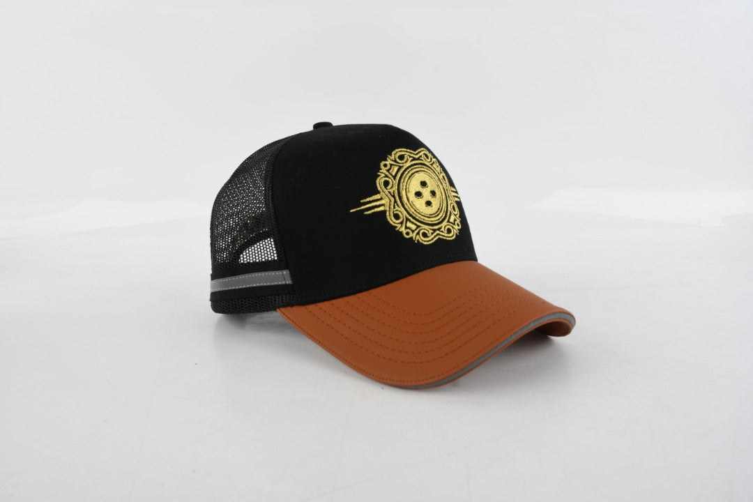 Lifestyle Crown Leather Bill Trucker Hat