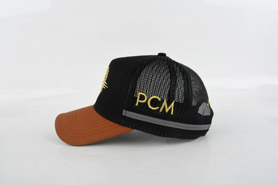 Lifestyle Crown Leather Bill Trucker Hat