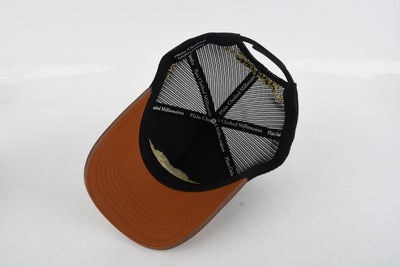 Lifestyle Crown Leather Bill Trucker Hat