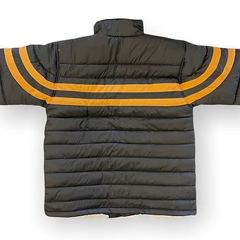 PCM Signature Logo Puffer Jacket Black & Gold